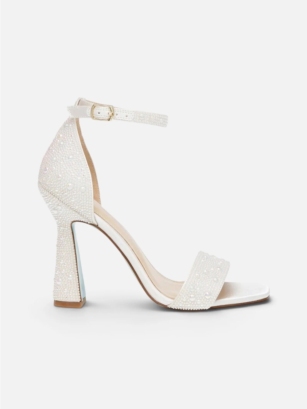 BETSEY JOHNSON Dani Heel Sandal in Ivory Pearl